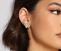 Summer Feels Butterfly Cubic Zirconia Studs