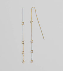 Chic Addition Dainty Stone Threader Earrings