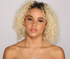 Dainty Drippin Rhinestone Necklace