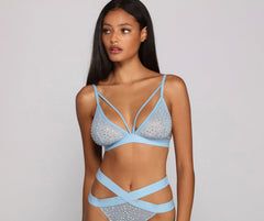 Glitter Glam Caged Bra And Panty Set