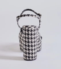 Style Icon Houndstooth Platform Knot Block Heels